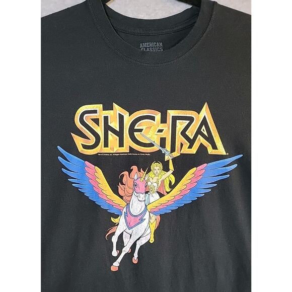 SHE-RA and Swiftwind Black T-shirt American Classics 100% Cotton Size Medium EUC - Picture 2 of 7